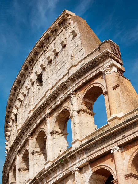 Hoge Sectie Colosseum Colosseum Rome Italië Overdag — Stockfoto