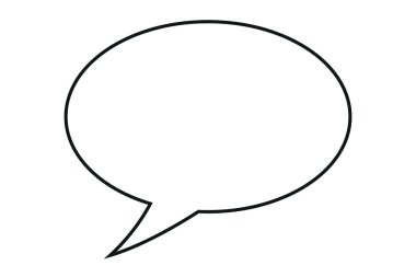 boş sohbet balonu beyaz vektör illüstrasyonunda izole