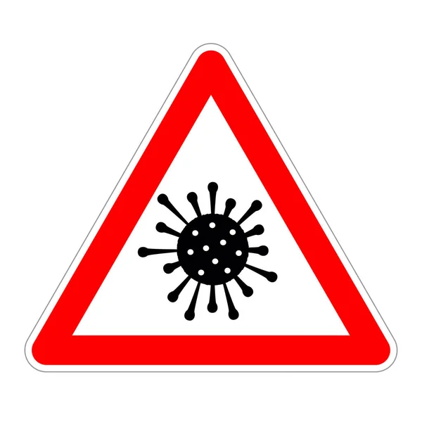 삽화에서 바이러스 위험성 표지판 — 스톡 벡터