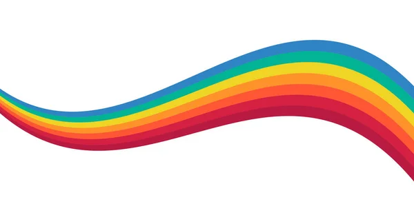 Rainbow Krã Isolerad Vit Vektor Illustration Banner Bakgrund — Stock vektor