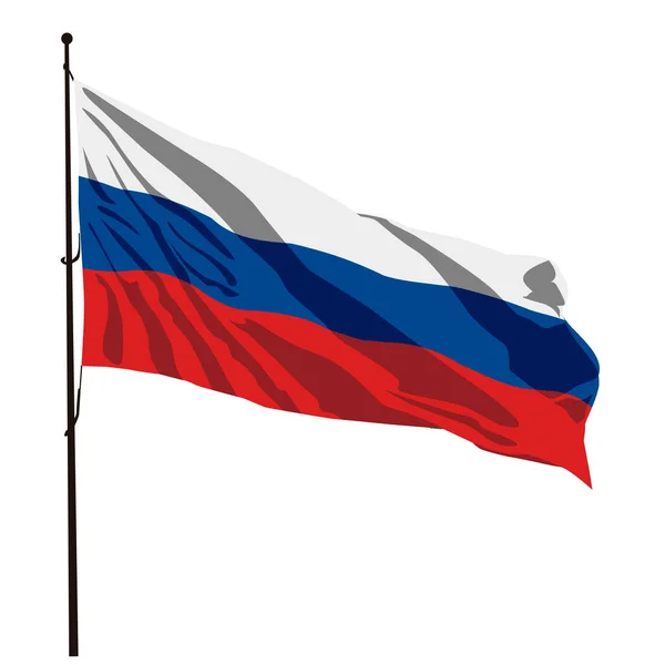 Russische Flagge Windfahne Krieg Ukrainekrieg Militärfahne — Stockvektor