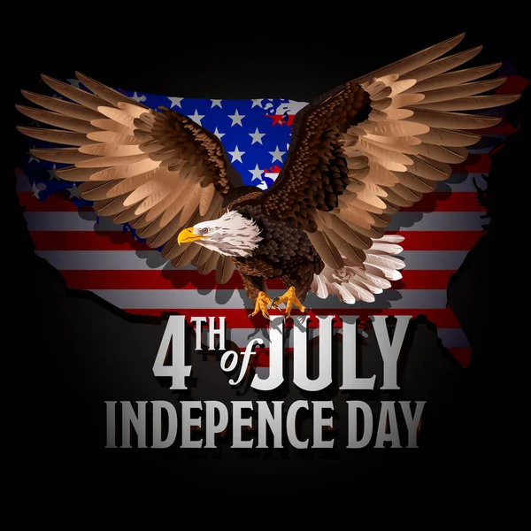 Yabani olmak için doğmuşsunuz. Amerikan Kel Kartal vektör görüntüsü. Bağımsızlık Günü. 4 Temmuz.