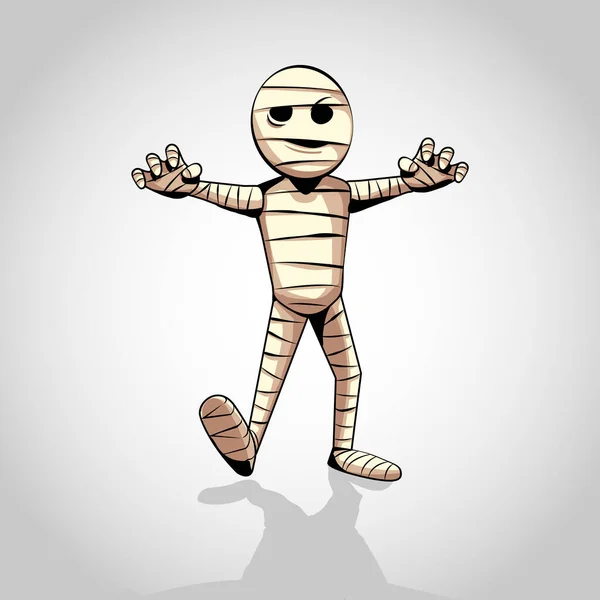 Çizgi film mumyası. Vector Clip Art Illustration - Cadılar bayramı için mumya. Efekt
