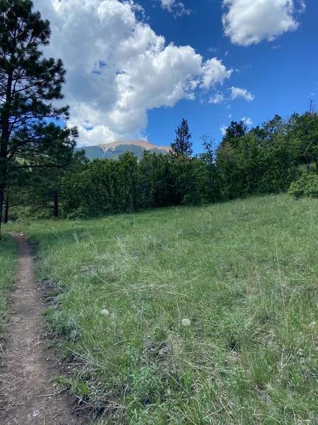 Vrchol Plešaté Hory Zatímco Pomalu Stoupá Pořízen Philmont Scout Ranch — Stock fotografie