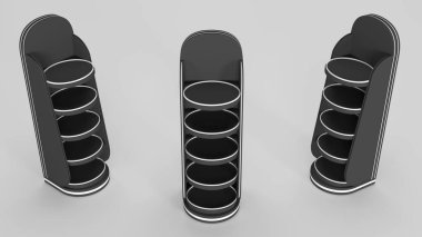 Ürün Gondola Podyum Raflarını 3D Görüntüleme