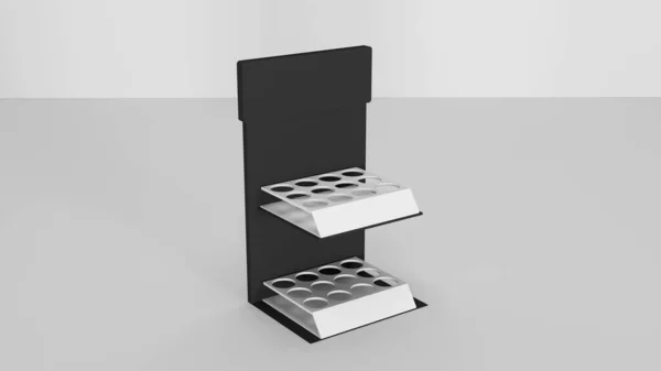 Visualización Del Producto Cbd Podium Shelf Rendering — Foto de Stock