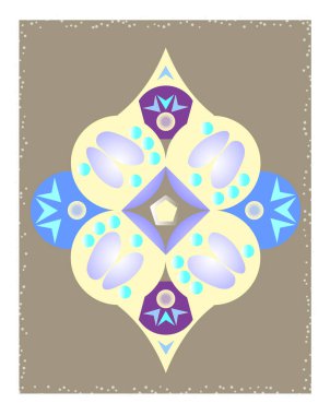 Kutup süsü deseni, dantel, stil ve nakış işleme için ilham, döngüsel çizim resmi.