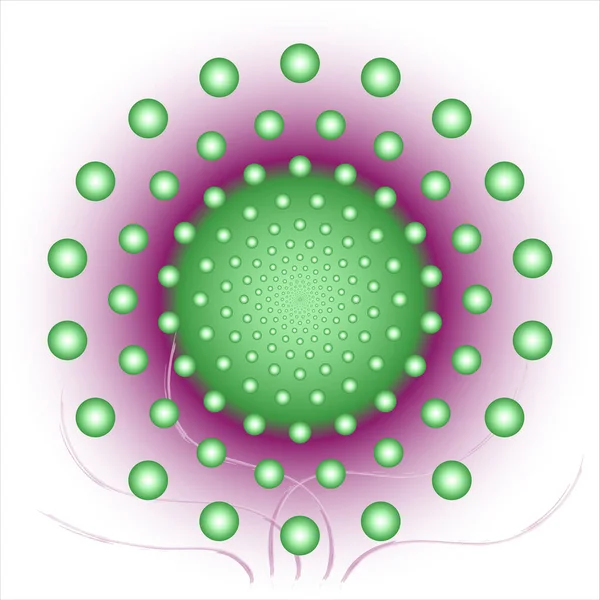 Vektorová Ilustrace Květinová Ozdoba Geometrická Struktura Lze Použít Jako Prvek — Stockový vektor