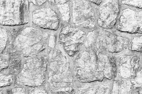 Schwarz Weiße Textur Einer Alten Steinmauer — Stockfoto
