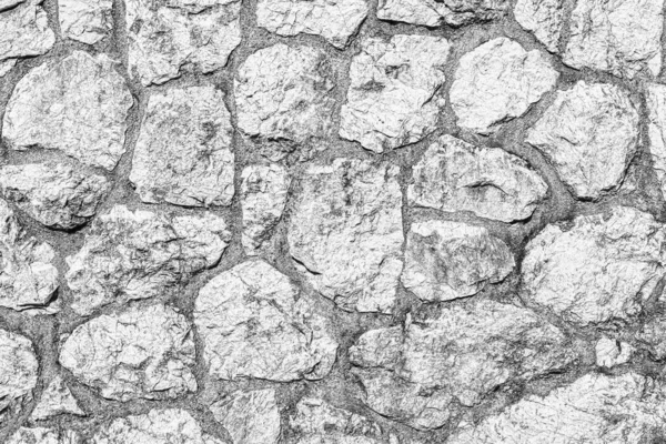 Textura Blanco Negro Una Antigua Pared Piedra Antigua — Foto de Stock