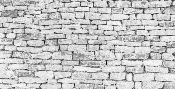 Black White Texture Old Antique Stone Wall — Stock Photo, Image