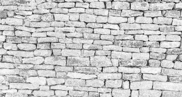 Black White Texture Old Antique Stone Wall — Stock Photo, Image