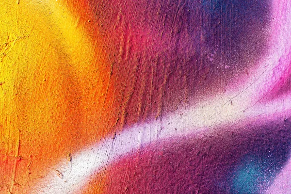 Ein Fragment Bunter Graffiti Das Eine Wand Gemalt Wurde Abstrakter — Stockfoto
