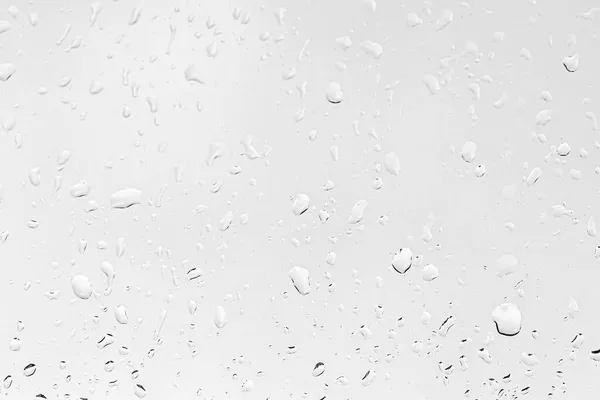 Капли Дождя Поверхности Оконных Стекол Сером Фоне Неба Естественный Фон — стоковое фото