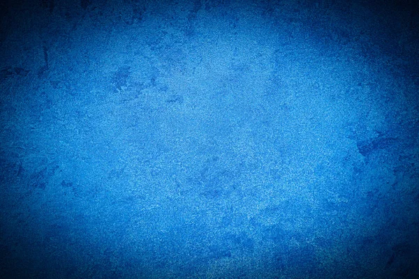 Textura Gesso Decorativo Azul Concreto Com Vinheta Fundo Grunge Abstrato — Fotografia de Stock