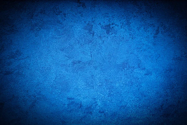 Texture Blue Decorative Plaster Concrete Vignette Abstract Grunge Background Design — Stock Photo, Image