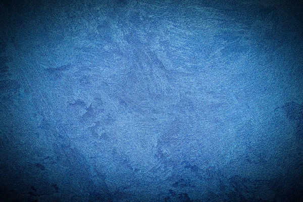 Textura Yeso Decorativo Azul Hormigón Con Viñeta Fondo Grunge Abstracto —  Fotos de Stock