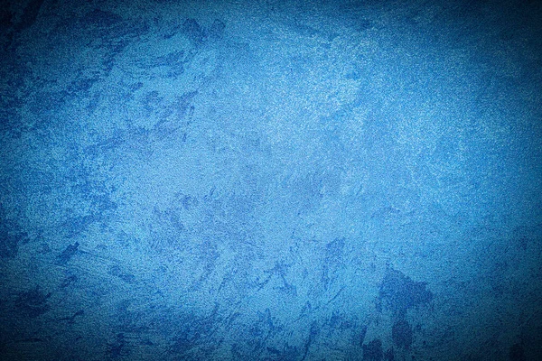 Textura Yeso Decorativo Azul Hormigón Con Viñeta Fondo Grunge Abstracto —  Fotos de Stock