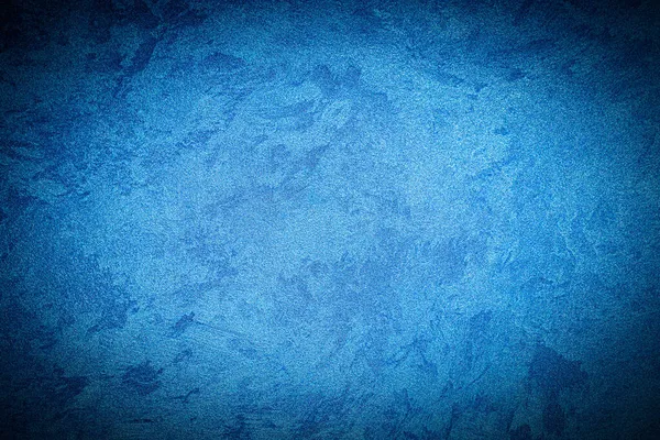 Texture Plâtre Décoratif Bleu Béton Avec Vignette Résumé Fond Grunge — Photo