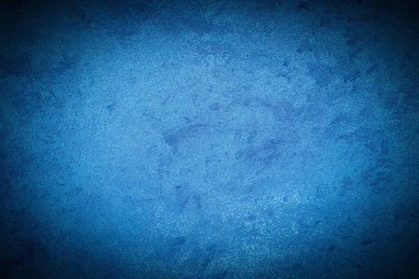 Textura Gesso Decorativo Azul Concreto Com Vinheta Fundo Grunge Abstrato — Fotografia de Stock