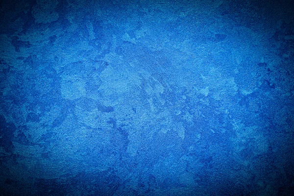 Texture Blue Decorative Plaster Concrete Vignette Abstract Grunge Background Design — Stock Photo, Image