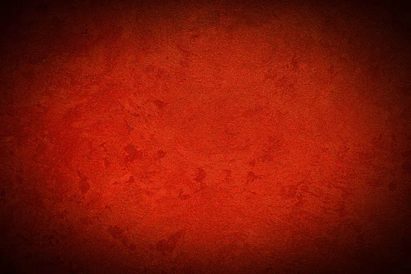 Textura Gesso Decorativo Vermelho Concreto Com Vinheta Fundo Grunge Abstrato — Fotografia de Stock