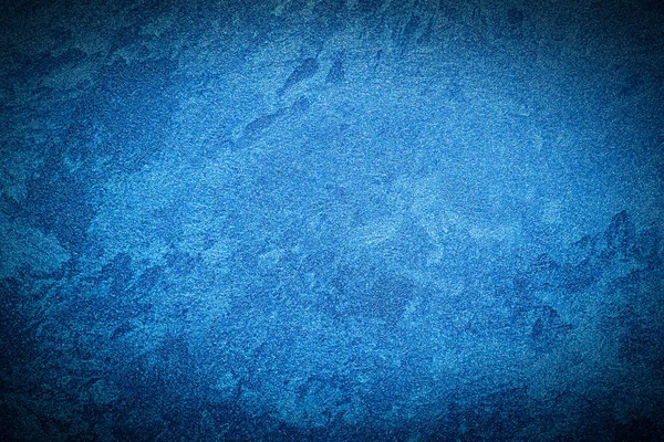 Textura Yeso Decorativo Azul Hormigón Con Viñeta Fondo Grunge Abstracto — Foto de Stock