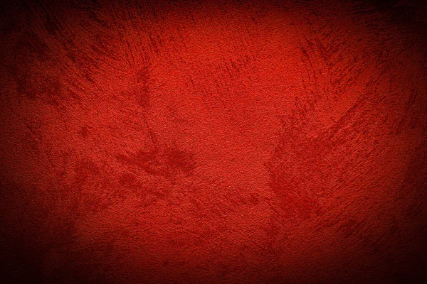 Textura Yeso Decorativo Rojo Hormigón Con Viñeta Fondo Grunge Abstracto —  Fotos de Stock