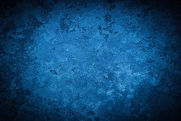 Textura Gesso Decorativo Azul Concreto Com Vinheta Fundo Grunge Abstrato — Fotografia de Stock