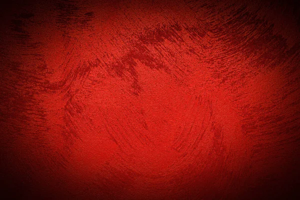 Texture Gesso Decorativo Rosso Calcestruzzo Con Vignetta Astratto Sfondo Grunge — Foto Stock