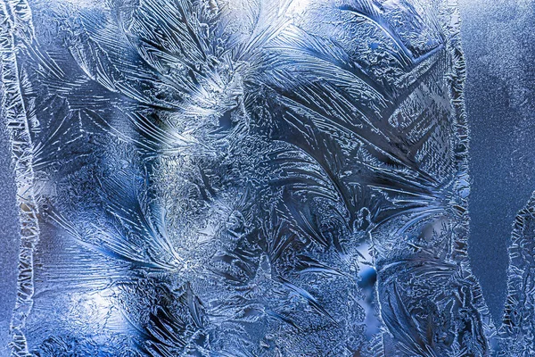 Frost Texture Frozen Glass Winter Winter Background — стоковое фото