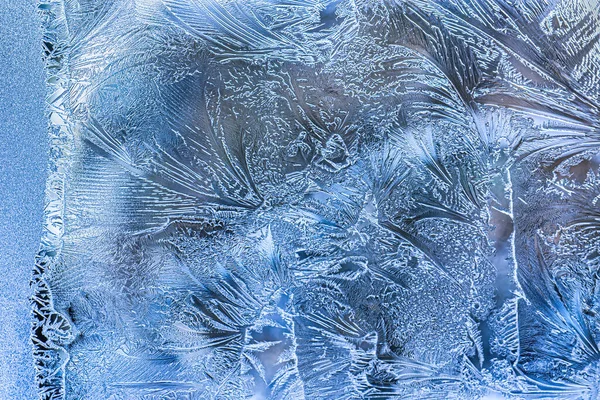 Frost Texture Frozen Glass Winter Winter Background — Photo