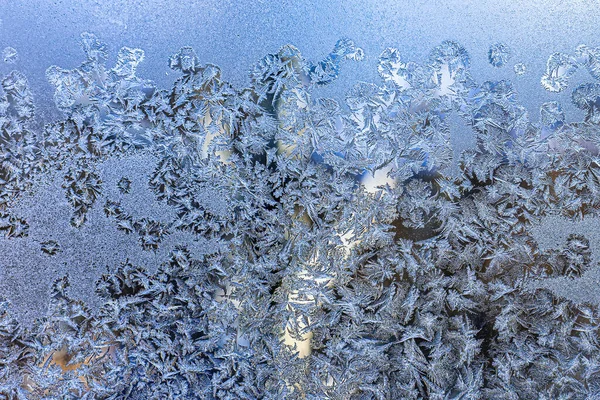 Frost Texture Frozen Glass Winter Winter Background — Stock fotografie