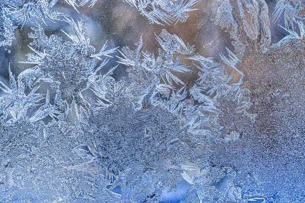 Frost Texture Frozen Glass Winter Winter Background — Φωτογραφία Αρχείου