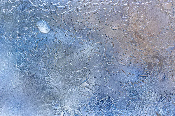 Frost Texture Frozen Glass Winter Winter Background — Stock fotografie