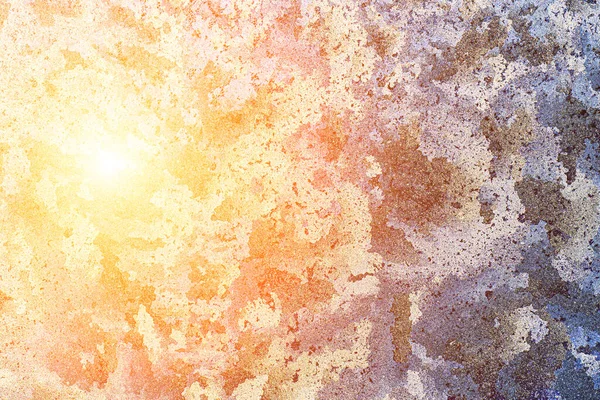 Frost Texture Frozen Glass Illuminated Sun Winter Winter Background — 图库照片