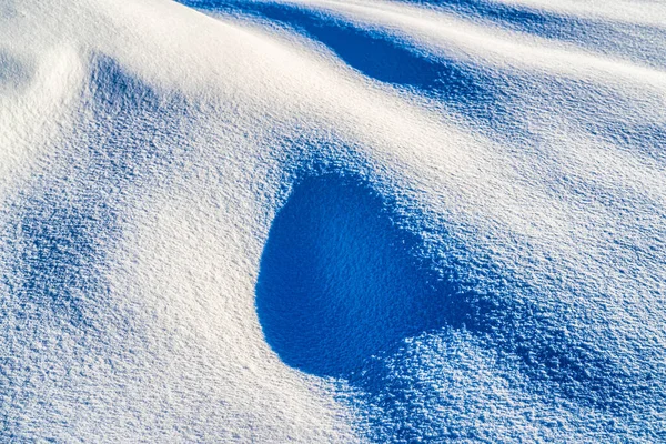 Struktura Sněhu Ozářená Slunečním Světlem Zimní Pozadí — Stock fotografie