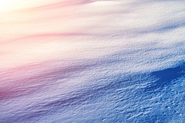 Textura Neve Iluminada Pela Luz Solar Fundo Inverno — Fotografia de Stock
