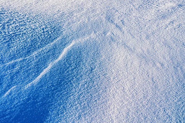 Tekstura Śniegu Oświetlona Światłem Słonecznym Tło Zimowe — Zdjęcie stockowe