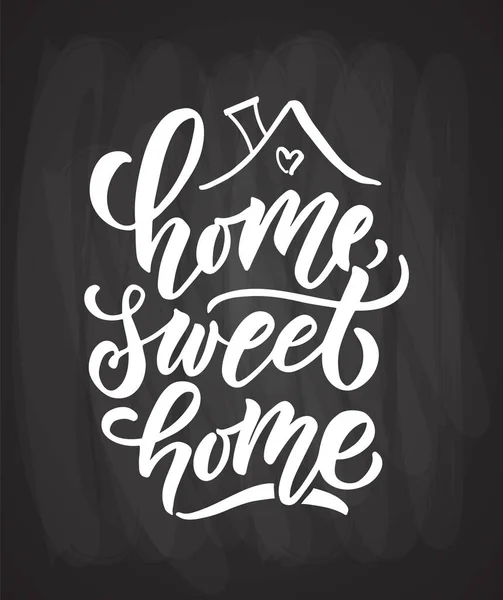 Affiche typographique dessinée à la main maison Sweet Home. Sur fond texturé pour carte postale, carte, bannière, affiche. Typographie vectorielle inspirée. Illustration vectorielle SPE 10. — Image vectorielle