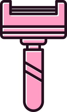 Razor Dolu Vektör Satır Simgesi Tasarımı