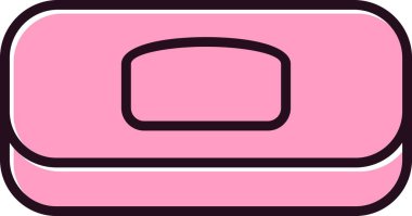 Sabun Doldurulmuş Vektör Satırı Simgesi Tasarımı