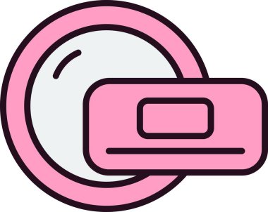 Bulaşık Makinesi Doldurulmuş Vektör Satırı Simgesi Tasarımı