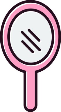 Ayna Doldurulmuş Vektör Satırı Simgesi Tasarımı