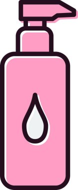 Losyon Doldurulmuş Vektör Satırı Simgesi Tasarımı