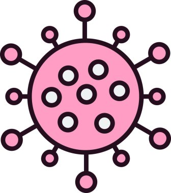 Virüs Doldurulmuş Vektör Satır Simgesi Tasarımı