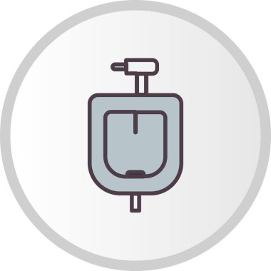 İdrar Doldurulmuş Vektör Satırı Simgesi Tasarımı