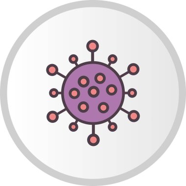 Virüs Doldurulmuş Vektör Satır Simgesi Tasarımı