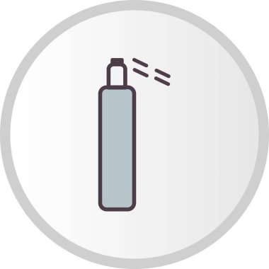 Temizleme Spreyi Doldurulmuş Vektör Satırı Simgesi Tasarımı