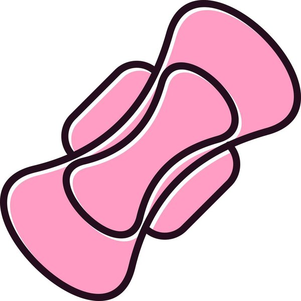 Sanitary Pad Filled Vector Line Icon Design